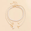 Imitation Pearl Heart Pendant Necklace with Toggle Clasp - Image 5
