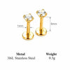 2/8PCS Stainless Steel Eearring Nose Stud Cartilage Piercing Jewelry Helix Tragus Lip Flat Back Tiny Earrings for Women 18G - Image 7