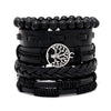 Bracelet Viking Bracelet For Men Hand Bracelets Woven Skull Hand Jewelry Adjustable Leather Set viking man bracelet - Image 15