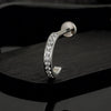 Titanium C-Shaped Hoop Earring with CZ 16G Dainty Half Circle Open Hoop Helix Earlobe Piercing Jewelry - Image 5