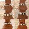 2PCS Bohemia Natural Shell Anklets For Women Small Resin Beads Summer Beach Shell Barefoot Ankle Bracelet Leg Chain Foot Jewelry - Image 1