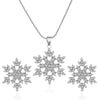 2 Piece Set Elegant Women's Crystal Snowflake Earrings Necklace Temperament Zirconia Snowflake Jewelry Accessories Gifts - Image 7
