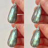 Blue Labradorite Pendant Irregular Shape Bead Stone Orange Necklace for Men Women - Image 27