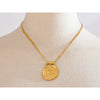 Exclusive 12 Constellation Pendant Necklace Stainless Steel Hammered Vintage Golden Plated Jewelry - Image 5