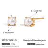 Irregular Freshwater Pearl Drop Hoop Earrings Stainless Steel Ears Jewelry Elegant Daily Drop Earrings - Image 7