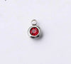 60 piece/lot Stainless Steel Crystal Pendant steel Gold Color 12 Birthstone Charm Round 6mm 6.5mm Rhinestones Charms - Image 11