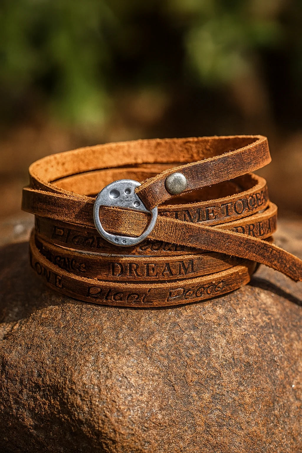 Vintage Bohemian Style Jewelery Multilayer Wrap Leather Bracelet For Men And Women Embossing Letter Bracelets - Image 1