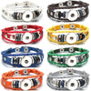 Leather 18MM Snap Button Bracelet Bangle Handmade Braided Leather Snap Bracelets for Women Men Buttons Jewelry - Image 1