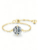Silver Round Oval Water Drop Shape Zircon Chain Adjustable Ring For Women Anniversary Hight Quality Jewelry - Image 6