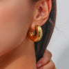 Dream Anti-allergenic Gold Plated Stainless Steel Hoop Earrings For Women Oversize Small Loop Earring - Image 5