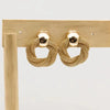 Gold Plated Woven Knot Earrings Vintage Statement Hoop Earrings for Women Party Jewelry - Image 4