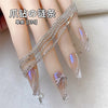 100/50cm Long Crystal Chain Nail Charms 1.5/2mm Shinying Clear/AB Diamond Nail Art Metal Steel French Manicure Crystal - Image 4
