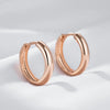 Glossy Dangle Earrings Rose Gold Simple Hoop Earrings For Women Party Daily Jewelry - Image 4