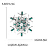 Snowflake Rhinestone Brooch with Pearl-Style Center and Color Options - Image 24