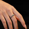Silver Open Finger Ring Flower Leaf Design Green Golden Vintage Stackable For Women Girl Jewelry Gift - Image 5