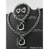 Aomogo Set Love Stainless Steel Bracelet Earrings Necklace Pendant Set Women's Daily Goods Party Favors - Image 2