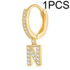 A-Z Letters Initial Pendant Earrings Hoop Earrings Men Golden Color Jewelry Earring Alphabet Name Earrings Women 1pcs - Image 21