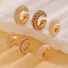 Colorful Crystal Zircon Pearl Ear Clip Earrings for Women Metal C-Shaped No Pierced Cartilage Ear Cuff Jewelry - Image 4