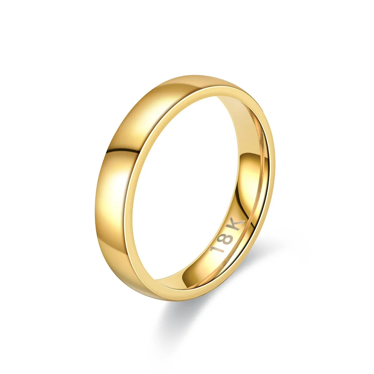 Gold Plated Ring Colour Women's Simple Couple's Wedding Ring Engagement Jewellery Gift - Image 1