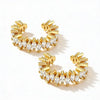 Stackable Bling Ear Cuffs Irregular CZ C-Shape Clip Earrings for Women French Korean Statement Jewelry - Image 8