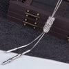 Women's Bamboo Long Necklace for Women Rhinestone Necklaces Pendants Statement Jewelry for Gifts - Image 3