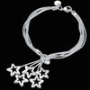 charm Silver Bracelet for man woman Twisted rope chain jewelry Wedding party Christmas gift - Image 37
