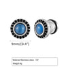 Punk Stone Stud Earrings for Men Boys,Tiger Eye Stone Round Earrings, Simple Ear Jewelry Gifts - Image 10