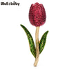 Enamel Tulip Flower Brooches Pins For Women Lady 2-color Pretty Plants Party Office Brooch Pins Gifts - Image 1
