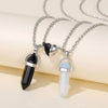 Crystal Friendship Matching Couples Necklaces for Women Men with Heart Charm, Dainty Rose Quartz Friends Bff Necklace - Image 5