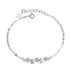 Silver Star Pendant Necklace Crystal Earrings Chain Bracelets Jewelry Sets For Women - Image 6