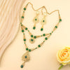 Sunspicems Chic Moroccan Beads Necklace Double Layered Chain Arabic Bridal Jewelry Necklace Earring Sets Banquet Daily - Image 4