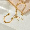316L Stainless Steel White Rhinestone Flower Tassel DoubleLayer Anklet For Women Foot Chain Jewelry Holiday Gift - Image 3
