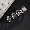 4Pcs/Set Black Five-Pointed Star Wide Rings for Men Hiphop Silver Color Geometric Thick Opening Finger Rings Sets Jewelry Gifts - Image 4