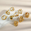 Spiral Open Series Ring Twisted Multi-layered Ring Hammed Flower Stainless Steel Jewelry Accessories - Image 5