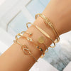 11 Bohemian Pearl Crystal Heart shaped Unlimited Logo Women's Bracelet Vintage Elegant Gold Bracelet Set Holiday Jewelry Mul - Image 4