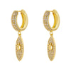 Pearl Heart Hoop earrings 4 lines Cubic zirconia women huggie earrings Sweet Bow drop earrings - Image 10