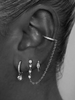 3pcs Dainty Jewelry for Women Zircon Earring Set Chain Link Hoop Design, Stackable Ear Cuff, Daily Accessory - Image 3