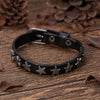 Punk Men's Leather Black Star Bracelet Star Weave Cuff Bangle Wristband Jewelry Party Gift 1pc - Image 3