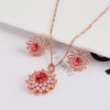 Retro Classic Temperament Women's Snowflake Set Zircon Crystal Pendant Necklace Earrings with Snowflake - Image 20