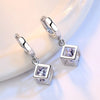 Crystal Square Zirconia Earrings, Women's Wedding Party Accessories Jewelry - Image 2