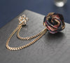Vintage Mixed Fabric Rose Brooches Tassel Chain Men Suit Collar Brooch Broche Lapel Pin Brooches for Women Jewelry Accessories - Image 7