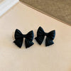 Black Bowknot Earrings for Women Light Bow Drop Earrings Vintage Charms Jewelry Gift - Image 8