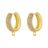 Pearl Heart Hoop earrings 4 lines Cubic zirconia women huggie earrings Sweet Bow drop earrings - Image 12