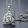 Retro Celtic Knot Pattern Disc Cross Pendant Necklace for Men Gothic Punk Street Jewelry Gift - Image 5