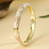 Ftcy Flower Pattern Enamel Cloisonne Bracelet For Women Retro Gold Color Plated Bangles for Girls Women Jewelry Gifts - Image 9