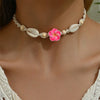 Bohemia Sea Shell Choker Necklace For Women Summer Sweet Flower Pendant Hand-woven Rope Neck Chain Jewelry Accessory - Image 2