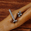 Titanium 16G Mini 4 Bead Cluster Labret Lip Ring Tragus Cartilage Helix Conch Earring Stud Nose Piercing - Image 23
