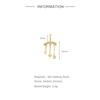 1PC Silver Eight-pointed Star CZ Piercing Earring For Women Tassel Chain Stud Earring Party Jewelry - Image 2