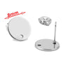 10pcs Stainless Steel Gold Silver Round Disc Earring Post W Loop Hammered Plate Earrings Base For Hypo-Allergenic Earring Making - Image 25