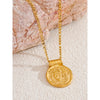 Exclusive 12 Constellation Pendant Necklace Stainless Steel Hammered Vintage Golden Plated Jewelry - Image 7